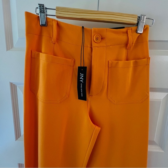 Jones New York Orange Straight Leg Pants with Elastic Waistband - Picture 4 of 5